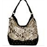 Jessica Simpson Heidi Hobo Handbag (Black/White Snake)